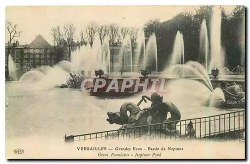 Cartes postales Versailles Grandes Eaux Bassin de Neptune