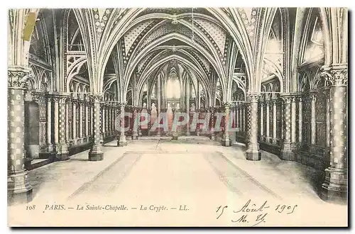 Cartes postales Paris la Sainte Chapelle la Crypte