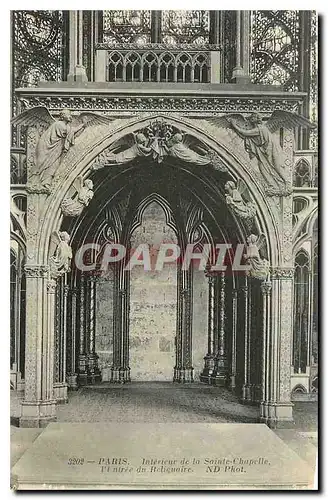 Cartes postales Paris Interieur de la Sainte Chapelle platree du Reliquaire