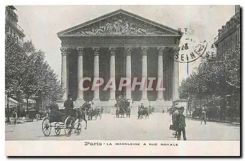 Cartes postales Paris la Madeleine et Rue Royale