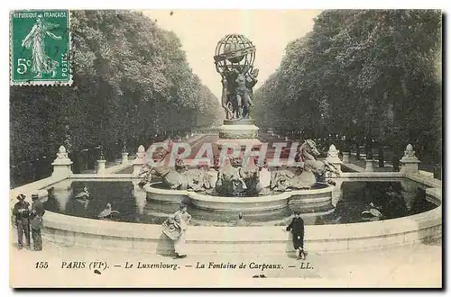 Cartes postales Paris VI le Luxembourg la Fontaine de Carpeaux