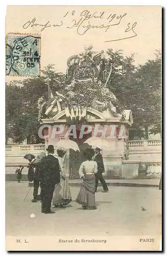 Ansichtskarte AK Paris Statue de Strasbourg