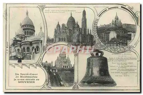 Ansichtskarte AK Du Sacre Coeur de Montmartre je vous envoie ce souvenir Cloche