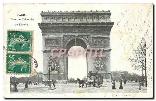 Cartes postales Paris l'Arc de Triomphe de l'Etoile