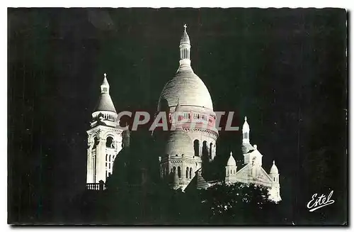 Ansichtskarte AK Paris le Sacre Coeur Illumine