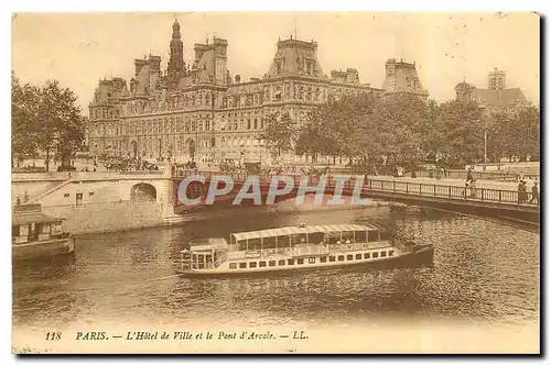 Ansichtskarte AK Paris l'Hotel de Ville et le Pont d'Arcole