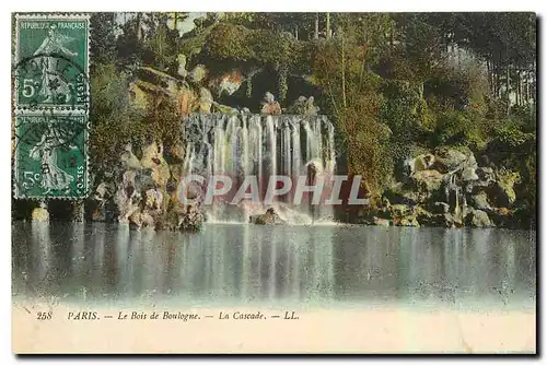 Ansichtskarte AK Paris le Bois de Boulogne la Cascade