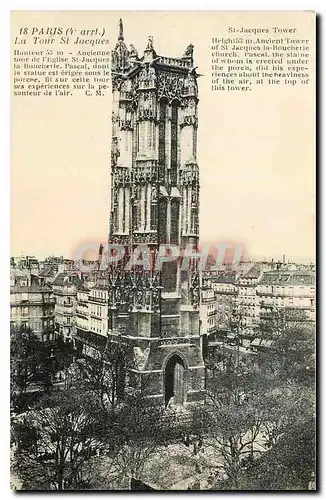 Cartes postales Paris 4 arrt la Tour St Jacques