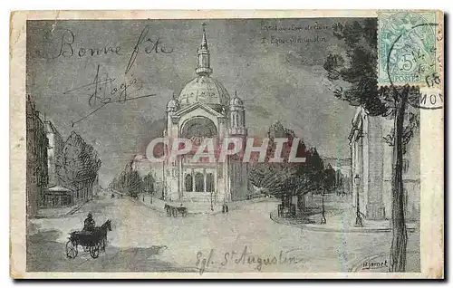 Cartes postales Paris Eglise St Augustin