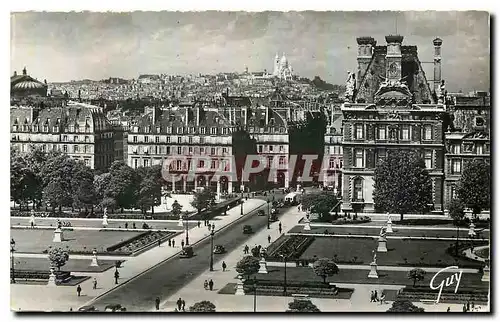 Cartes postales Paris et ses Merveilles la Butte Montmartre vue du Palais du Louvre