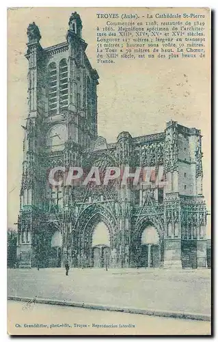 Cartes postales Troyes Aube la Cathedrale St Pierre