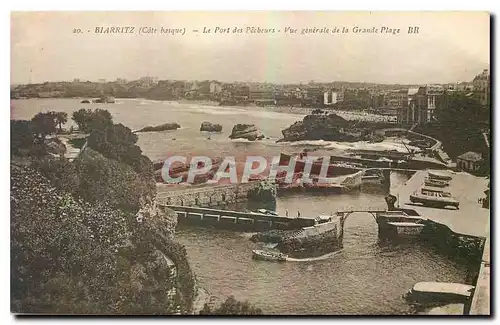 Ansichtskarte AK Biarritz Cote Basque le Pont des Pecheurs vue generale de la Grande Plage