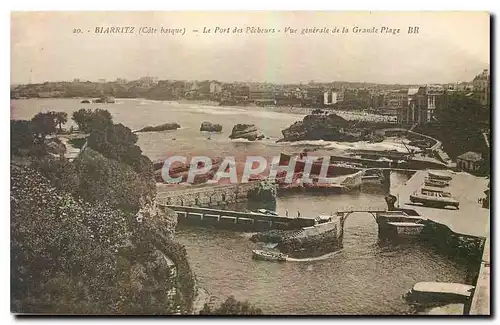 Cartes postales Biarritz Cote Basque le Pont des Pecheurs vue generale de la Grande Plage