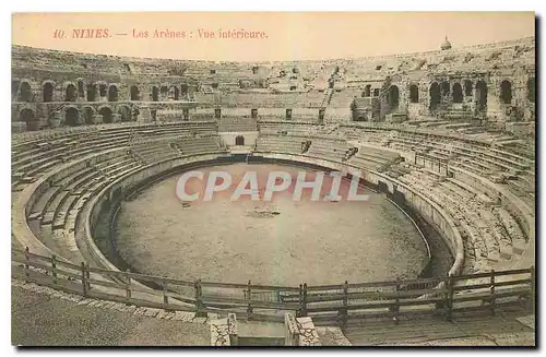 Cartes postales Nimes les Arenes vue interieure