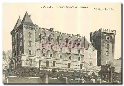 Cartes postales Pau Grande Facade du Chateau