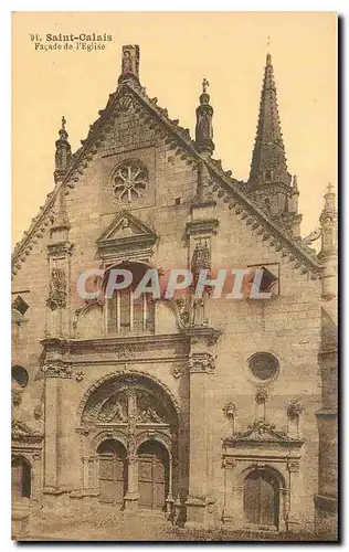 Cartes postales Saint Calais Facade de l'eglise