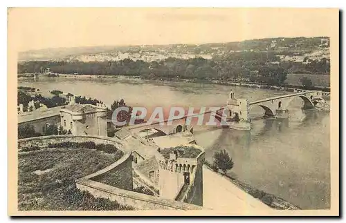 Ansichtskarte AK Avignon le Pont Saint Benezet et la Vallee du Rhone