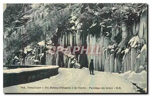 Cartes postales Dauphine du Bourg d'Oisans a la Grave Paysage en Hiver