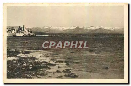 Ansichtskarte AK Antibes et la Chaine des Alpes Neigeuses