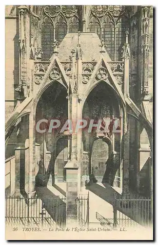 Cartes postales Troyes la Porte de l'eglise Saint Urbain