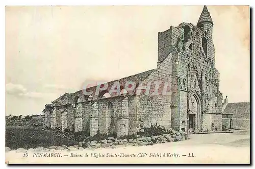 Cartes postales Penmarch Ruines de l'Eglise Sainte Thunette XV siecle a Kerity