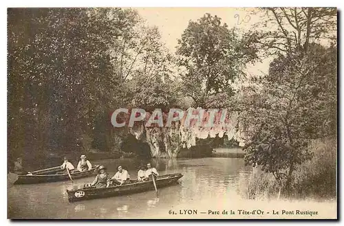 Cartes postales Lyon Parc de la Tete d'Or le Pont Rustique