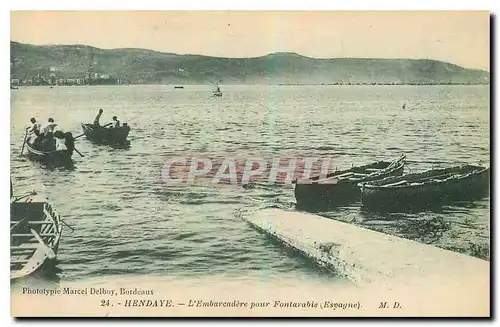 Cartes postales Hendaye l'Embarcadere pour Fontarabie Esyagne