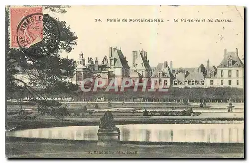 Cartes postales Palais de Fontainebleau la Parterre et les Bassins