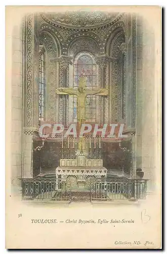 Cartes postales Toulouse Christ Byzantin Eglise Saint Sernin