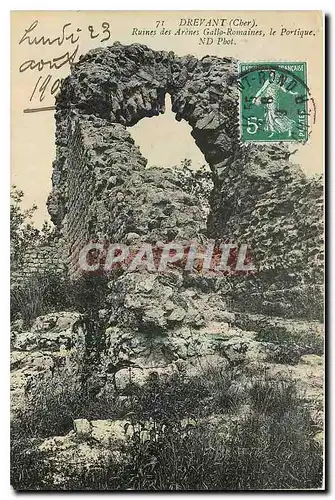 Cartes postales Drevant Cher Ruines des Arenes Gallo Romaines le Portique