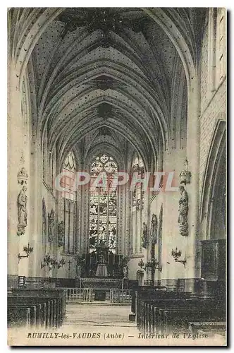 Cartes postales Rumilly les Vaudes Aube Interieur de l'Eglise