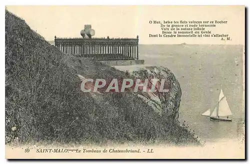 Ansichtskarte AK Saint Malo Le Tombeau de Chateaubriand