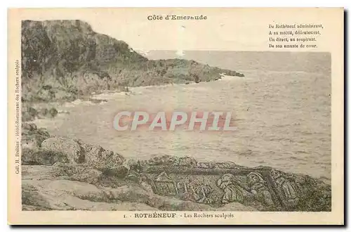 Cartes postales Cote d'Emeraude Rotheneuf Les Rochers sculpres