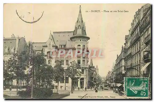 Cartes postales Nancy Place et rue Saint Jean