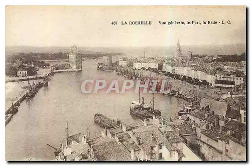 Ansichtskarte AK La Rochelle Vue generale le Port la Rade