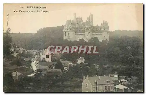 Cartes postales Pierrefonds vue panoramique le Chetau