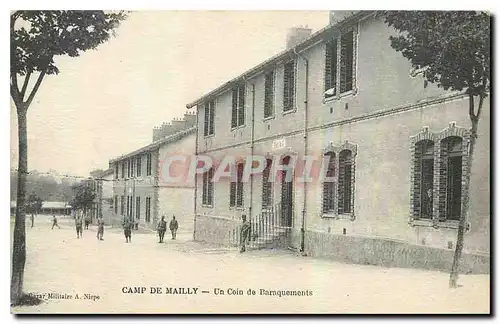 Ansichtskarte AK Camp de Mailly un Coin de Baraquements Militaria