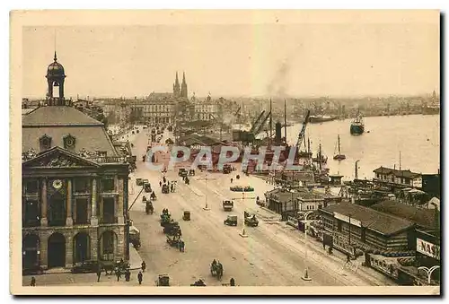 Ansichtskarte AK Bordeaux Gironde vue generale sur le Port et le Quai de la Douane