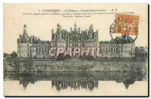 Cartes postales Chambord Le Chateau Facade Septentrionale