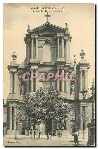 Ansichtskarte AK Metz Portail der Vincenzkirche