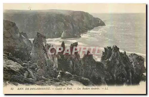 Ansichtskarte AK Env de Douarnenez Castel ar Roch Les Rochers denteles