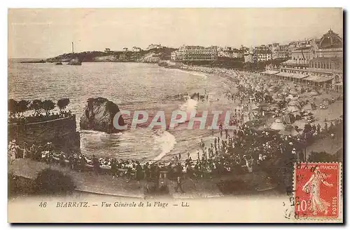 Ansichtskarte AK Biarritz Vue Generale de la Plage