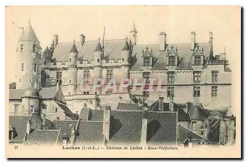 Cartes postales Loches I et L Chateau de loches Sous Prefecture