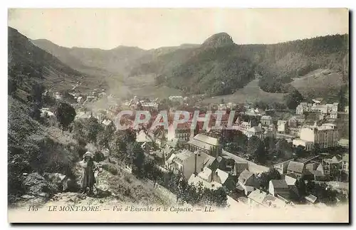 Cartes postales Le Mont Dore vue d'ensemble et le Capucin