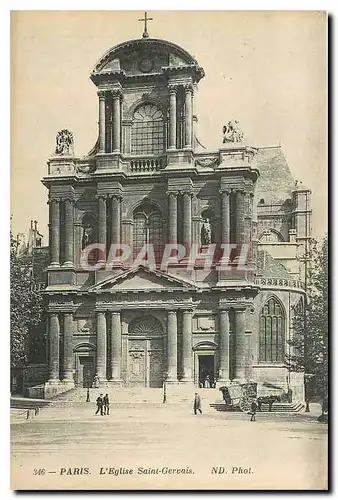 Cartes postales Paris l'Eglise Saint Gervais