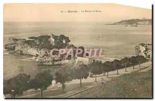 Ansichtskarte AK Biarritz la roche du Basta