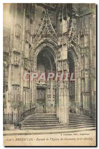 Ansichtskarte AK Argentan portail de l'eglise St Germain XV siecle