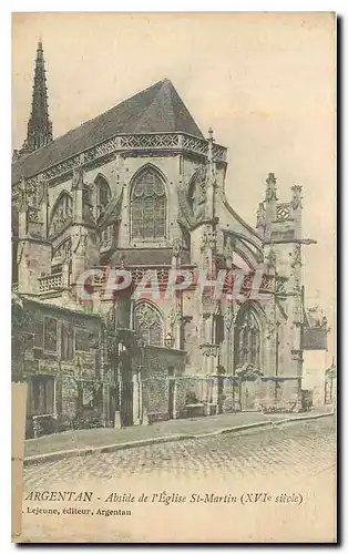 Cartes postales Argentan Abside e lEglise St Martin XVI siecle