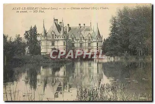 Ansichtskarte AK Azay le Rideau Indre et Loire Chateau national l'Indre en amont