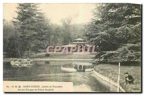 Cartes postales Saint Cloud jardin du Trocadero ancien Kiosque du Prince Inperial Enfant